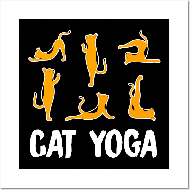 Dog yoga dont hate mediate cat yoga  namaste Wall Art by Caskara